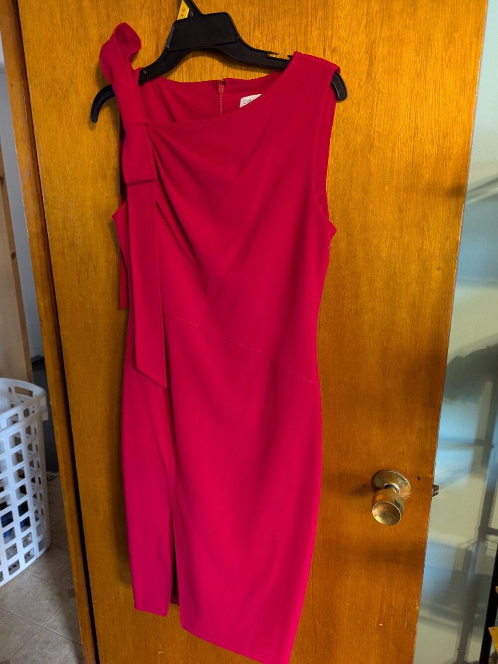 Calvin Klein ladies sleeveless  red cocktail dress.